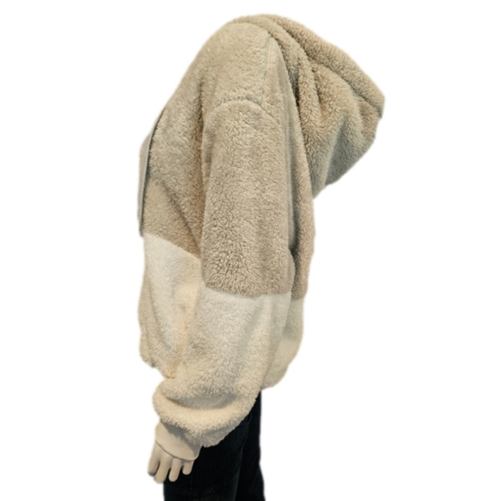 SOURCE Unknown Soft Fluffy 1/4 Zippered Sweatshirt Size L - Picture 3 of 8